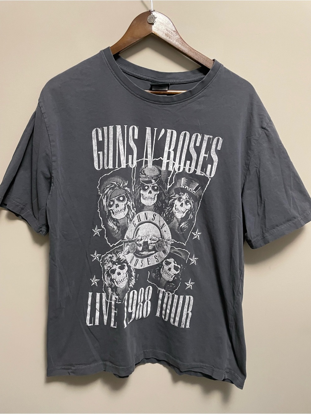Guns N' Roses Black Live 1988 Tour Tee Men’s Large